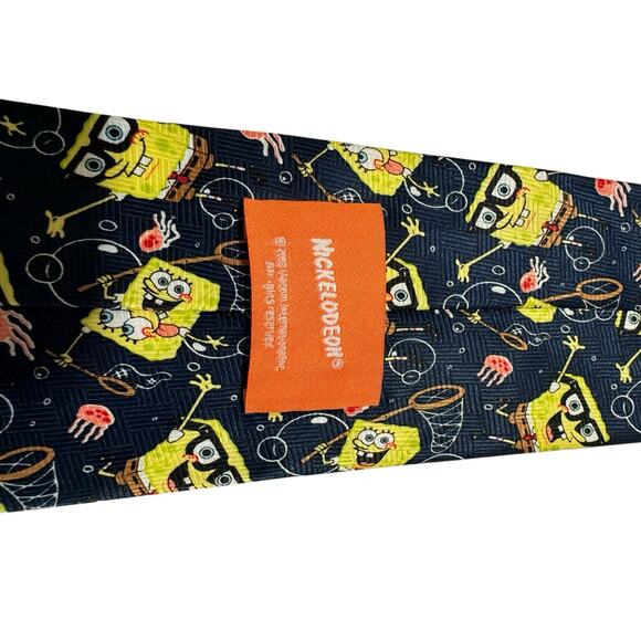 Nickelodeon SpongeBob SquarePants Bubbles Cartoon 2003 Novelty Necktie - Picture 6 of 7